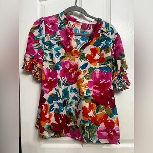 Colorful Floral Women's Blouse
